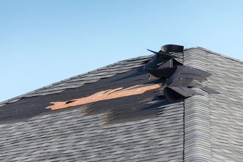 damaged shingle roof